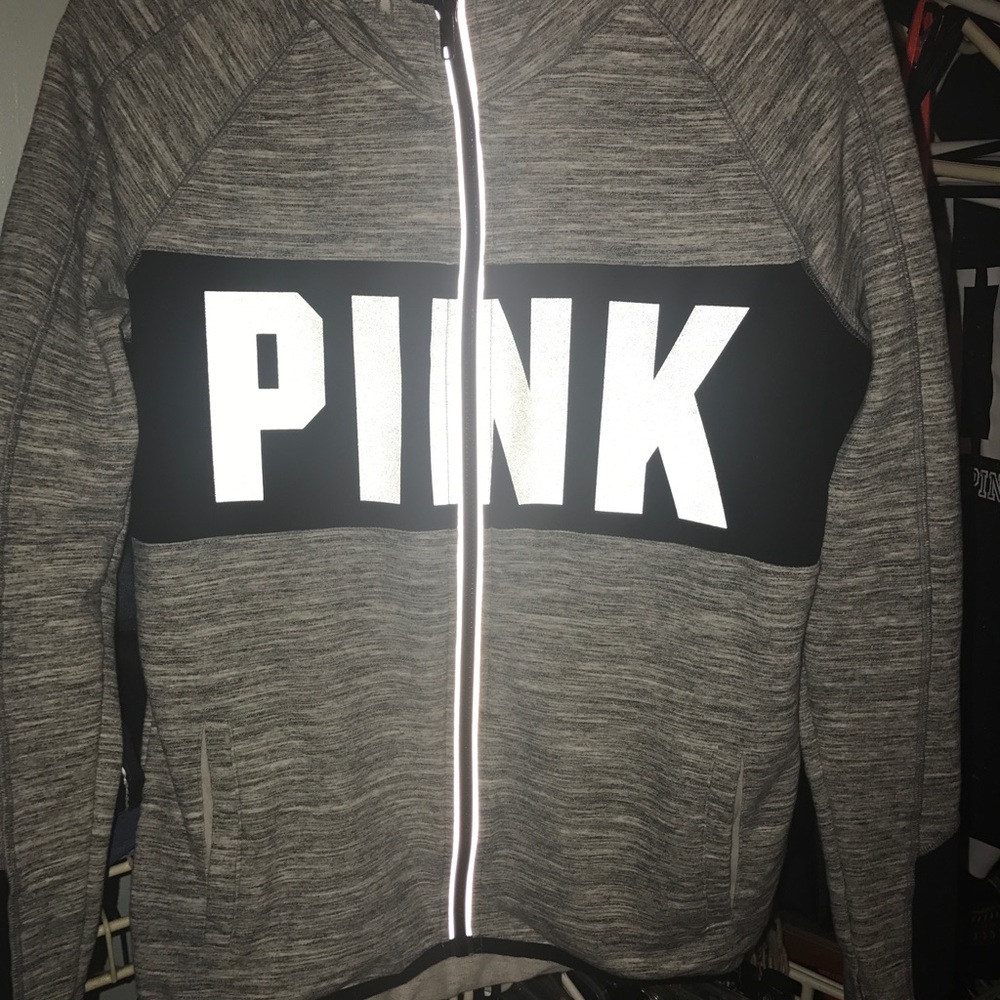 Vs pink reflector zip up